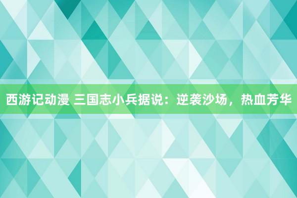 西游记动漫 三国志小兵据说：逆袭沙场，热血芳华