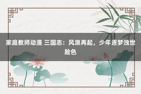 家庭教师动漫 三国志：风浪再起，少年逐梦浊世脸色