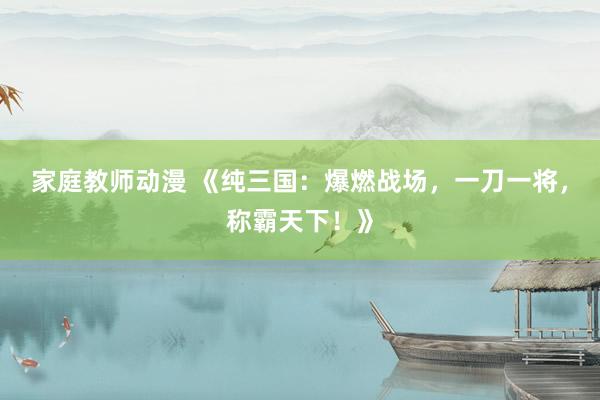 家庭教师动漫 《纯三国：爆燃战场，一刀一将，称霸天下！》