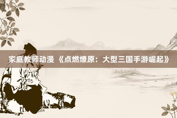 家庭教师动漫 《点燃燎原：大型三国手游崛起》